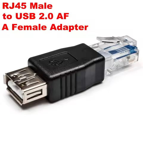 1pcs Ethernet to USB Adapter RJ45 Ethernet Male to USB Female Converter 10Mb/100Mbs Network Connecto