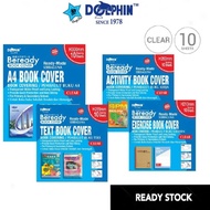 Dolphin Ready Made Clear Book Cover Pembalut Buku (10's/pkt) Exercise /text/activity /A4 note book