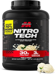 MUSCLETECH NITRO-TECH Whey Isolate+ เวย์โปรตีน 4 Lbs. เสริมสร้างกล้ามเนื้อ เพิ่มความคมชัด