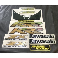 KAWASAKI Striping ninja KRR ZX old cbu 150 silver set