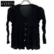 M.Issey Miyake 黑色 MI23FJ142 水洗褶皺開襟衫（無標記）[二手]