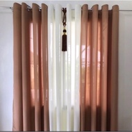 MOCHA RING CURTAIN SOLD PER PIECE OR 3IN1 7FT/85INCHES LENGTH 8 RINGS