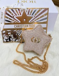 ⭐️Dior Beauty⭐️[已改造] 25聖誕限定金色幸運星星化妝包 收納包 單肩包 斜挎包