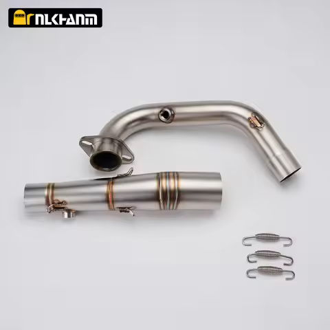For ZONTES 368G 368E -2025 Motorcycle exhaust system modification with stainless steel front section