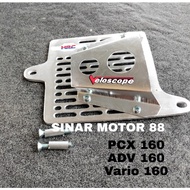 Pcx 160 VARIO 160 ADV 160 RADIATOR COVER/PCX 160 RADIATOR COVER FREE Bolt- SILVER