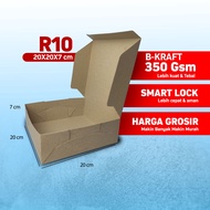 Rice Box 20X20X7 cm Rice Box/ 20X20X7 Rice Box/ R10 Kraft Rice Box/