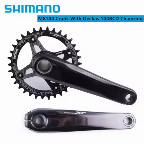 Shimano SLX M7100 XT M8100 170mm 175mm Crank Deckas 104bcd Chainring With Adapter Spider Converter C