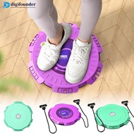 DIGIFOUNDER 3D Rotating Waist Twister Disc with Resistance Bands Non-Slip Massage Base Abdominal Tra