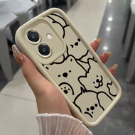 Case For OPPO A3 4G A3 Pro 5G A3X 4G A3X 5G A40 A60 5G Three-Color Cat Bear Phone Silicone Shockproo