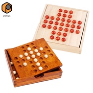 [prettyia] Wooden Chess Set for Kids and Adults, Travel Chess Board Chess Set Brown