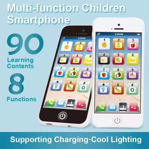 Kids Fun Learning Play Phone - Interactive Simulation, Numbers & Fruits, 12 Educational Keys - Foste