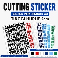 ABJAD Cutting Sticker Per Sheet A4 - AZ Letter Sticker Label T2cm