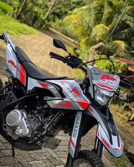 decal sticker motor wr155 fullbody hitam merah