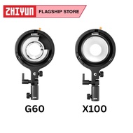 ZHIYUN Bowens Mount Adapter Molus G60 and X100 for Molus X100, Combo X100, Pro Pocket COB Light
