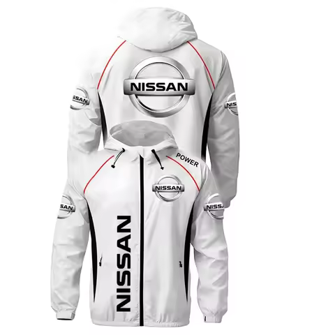 2025 Autumn new Nissan motorcycle waterproof jacket, unisex Nissan logo outdoor sports hooded zipper