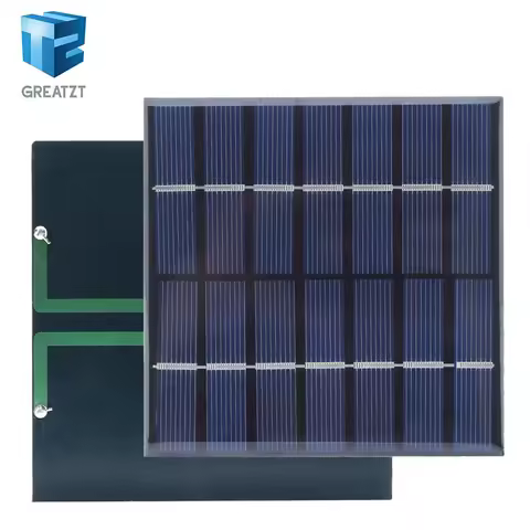 GREATZT 7V 210mA 1.47W Solar Panel Polycrystalline 110*110MM Mini Sunpower Solar System DIY for Batt