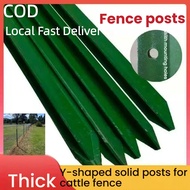 Heavy Duty Fence Pole 10-Pcs1.5m-1.8m Metal Star Picket Fence Post Wire Fencing Anti-Rust & Sturdy