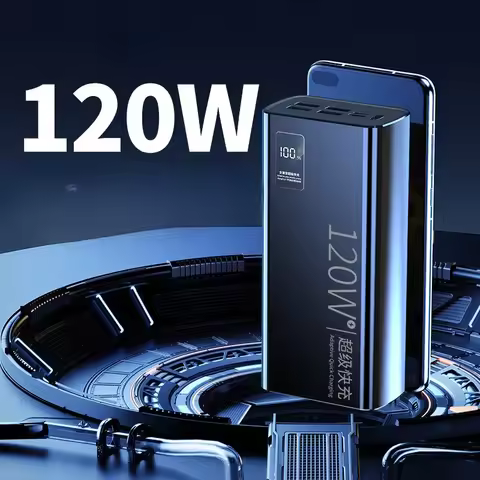 CCC Certified 120W Fast Charge 60000mAh Power Bank Type-C Digital Display Portable Mobile Power Supp