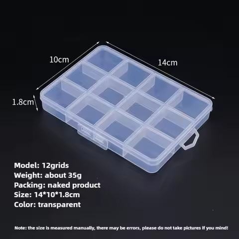 Transparent Storage Container Jewelry Box Clear Plastic Organizer Box Empty Earring Storage Organize
