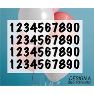 123 Numbers Balloons Sticker / Balloon sticker A4 size
