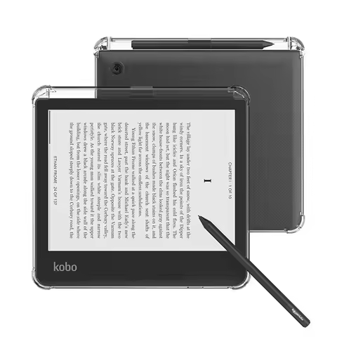 8'' Shockproof TPU Cover For Kobo Sage 8.0 Soft Transparent Protective Skin Case With Pen Slot