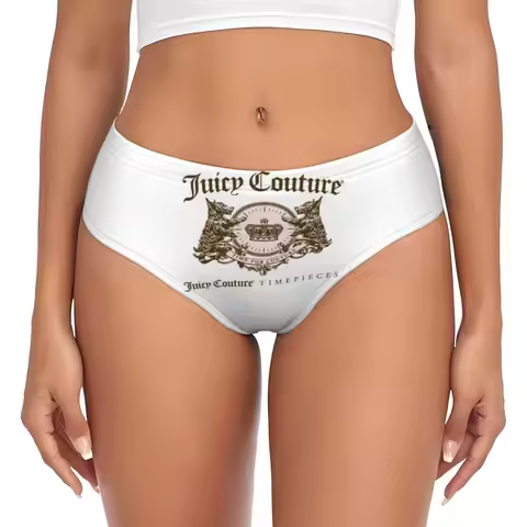 Custom Juicy Couture Classic Panties Briefs Women's Comfort Briefs Underwear Breathable Female Under