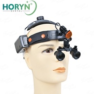 2.5X/3.5X Dental Binocular Magnifier 5W Head Light Helment Loupes with Li-on Battery 420mm Optical G