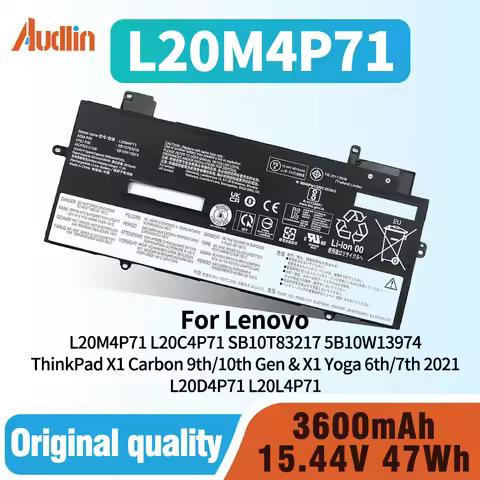 L20M4P71 L20C4P71 SB10T83217 5B10W13974 Battery for Lenovo ThinkPad X1 Carbon 9th/10th Gen & X1 Yoga