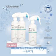 BLOSSOM LITE Sanitizer Spray+消毒喷雾 [Value Set] 330ml x3 btl【READY STOCK】【FREE BLOSSOM+ Pen Spray】