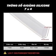 Gioăng dây ron Silicone hình chữ U – V bảo vệ cạnh nẹp bo bọc cạnh bàn, cửa, tấm thép, kính và cạnh