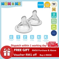 Original MAM Silk Teats Nipples Puting Size 1 2 3 4 Extra Slow 0m Slow 0m+ Medium 2m+ Fast 4m+ Non S