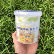 750ml round food container