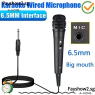 FAYSHOW2 Handheld Microphone, Black 6.5mm Home Speaker,  Portable Professional Recording Studio Microphone Karaoke Microphone