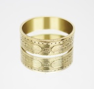 智利硬幣戒指 5 centesimos 1960-1970 男士硬幣戒指 女士硬幣戒指