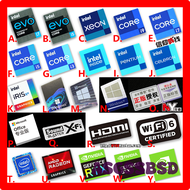 ALSJ Core I9 I5 I7 I5 I5 I3 Evo Cpu Hdmi Wifi6 Win Sticker Label Sticker Sticker Voor Laptop Desktop Computer Tablet Gepersonaliseerde Diy Decoratie ASGSS
