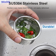 <WL>1/2PCS 304 Steel Punching Kitchen Sink Garbage Filter Screen Kitchen Vegetable Washing Sink 304 