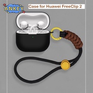 for Huawei FreeClip 2 Protective Case Nylon Lanyard Soft Cover Huawei FreeClip Shells Washable Housi