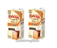 (x2 กล่อง) ครีมเทียมพร่องไขมัน สูตรเข้มข้น สำหรับเครื่องดื่ม ตรา นกเหยี่ยว เอ็กซ์ตรา 1000 มล  Falcon