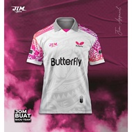 New men's and women's jersey butterfly retro collar jersey
