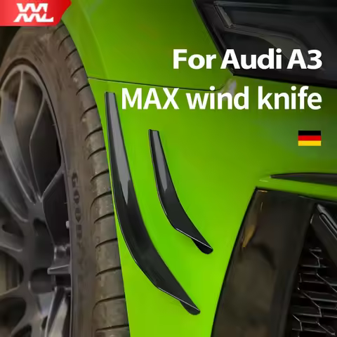 For Audi A3 S3 8Y A4 B9 A6 C8 Air Knife of Front Bar Decorative Fog Lamp Car Exterior Car Accessorie