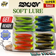 6PCS 8cm 5g Zman Soft Plastic Lure Clone Umpan Casting Bait Haruan Siakap Toman Fishing