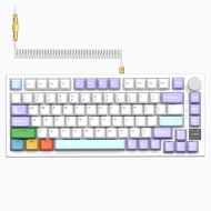 Tấn công cá mập x Ajazz ak820 Pro tri-chế độ Gasket Bàn Phím Cơ 75% Gasket gắn Bluetooth 5.1/2.4G kh