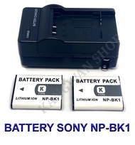 (Saving Set 2+1) NP-BK1 / NP-FK1 / BK1 / FK1 แบตเตอรี่และแท่นชาร์จสำหรับกล้องโซนี่ Battery and Charger For Sony DSC-S750, DSC-S780, DSC-S950, DSC-980, DSC-W180, DSC W190, MHS-PM1, MHS-PM1V, MHS-PM5, MHS-CM5 BY JAVA STORE