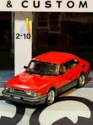 (I LOVE樂多) TARMAC 1/64 SAAB 900 TURBO RED 模型車