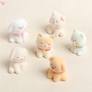 Mini Dog Figurines Puppy Figures Miniature Figurine Dog -  Realistic Resin flocking Decor for Cake T
