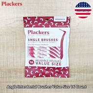 Plackers® Angle Interdental Brushes Value Size 16 Count ไหมขัดฟัน แปรงซอกฟัน