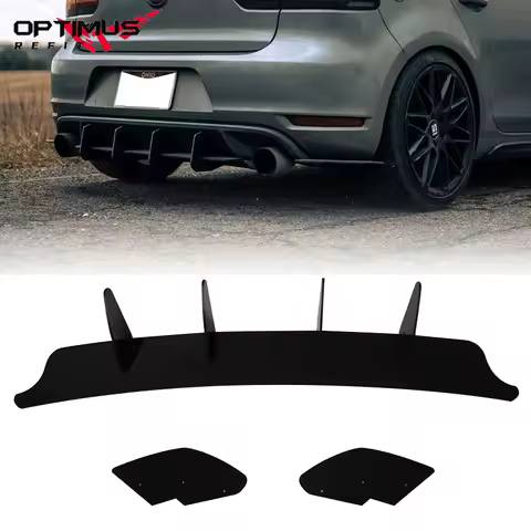 Car Rear Bumper Diffuser Spoiler Splitter Body Kit Car Accessories For Volkswagen VW Golf MK VI GTI 