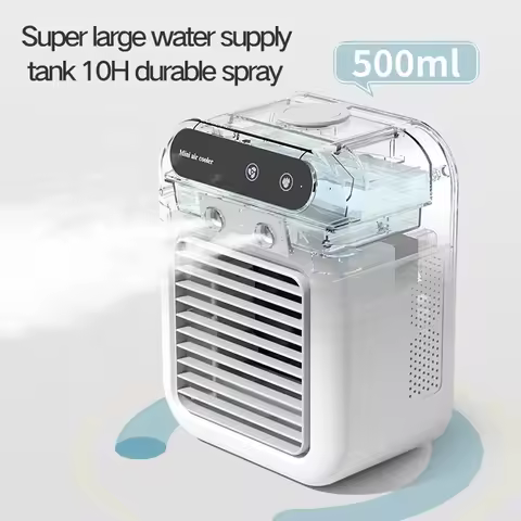 USB Spray Humidification Mini Small Air Conditioning Fan Desktop Water-cooled Fan Dormitory Mobile E