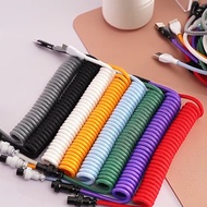 【SG】Nylon Braided Aviator Coiled Cable for Mechanical Keyboard