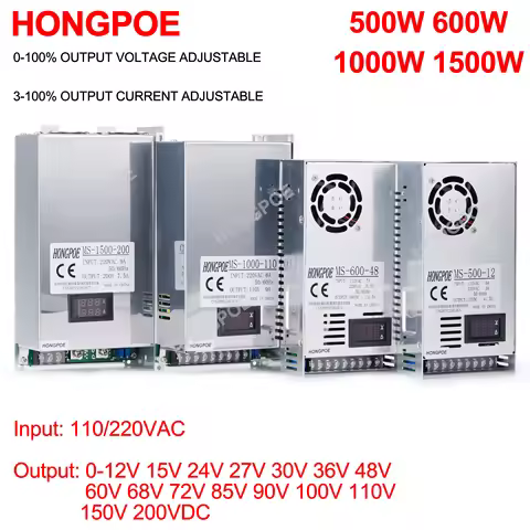 500W 600W 1000W 1500W Digital Display Power supply 0-60V 72V 85V 90V 100V 110V 150V 200V Adjustable 
